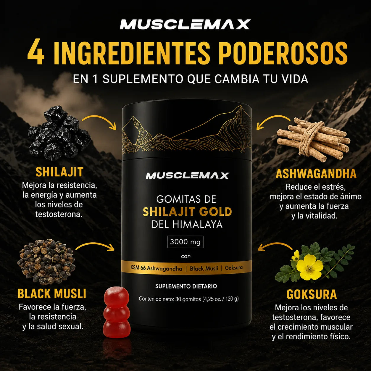 Gomitas Pure Shilajit MuscleMax™